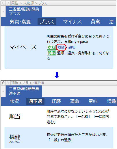 連想変換 類語ファインダー の便利な機能