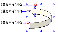 テンプレート図形を使った矢印を変形する