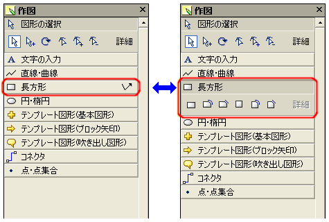 作図パレットで図形を描く