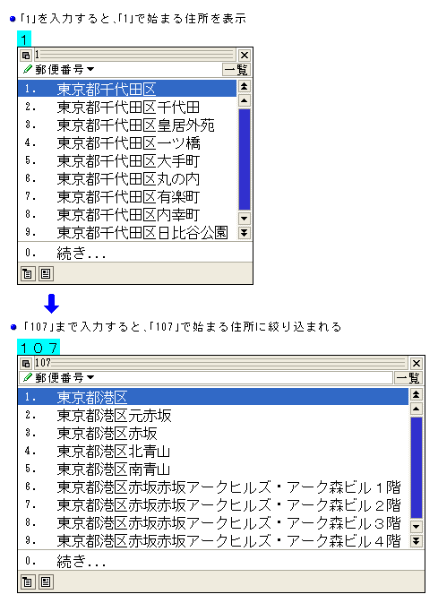 辞書で探して入力 インクリメンタル辞書変換