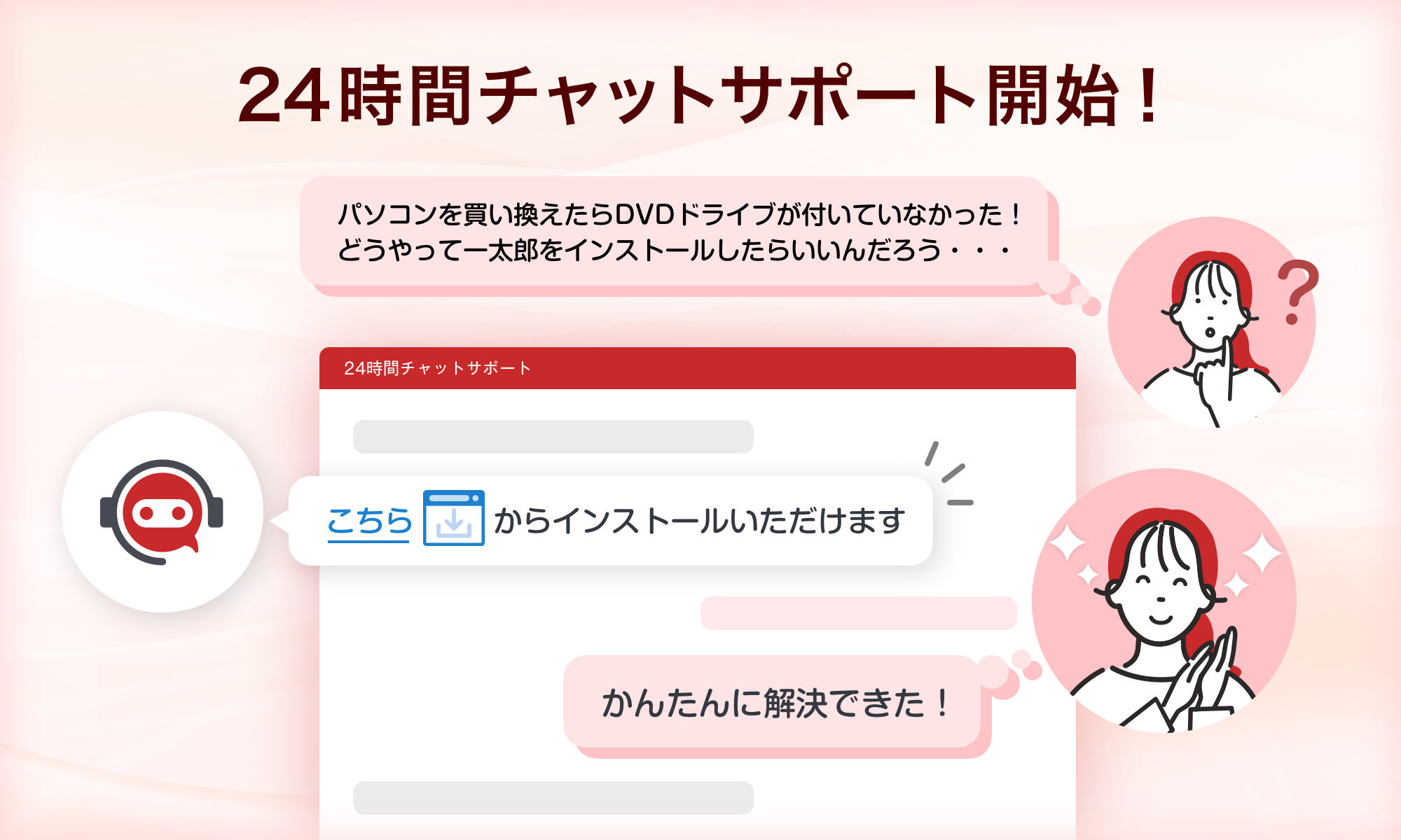 24時間チャットサポート